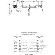 Telegärtner - Konfektionierte Leitung für steckbare Gebäudeinstallation STX M12x1-RJ45 VL X-kod. 100017234 Cat.6A SFTP-A0100