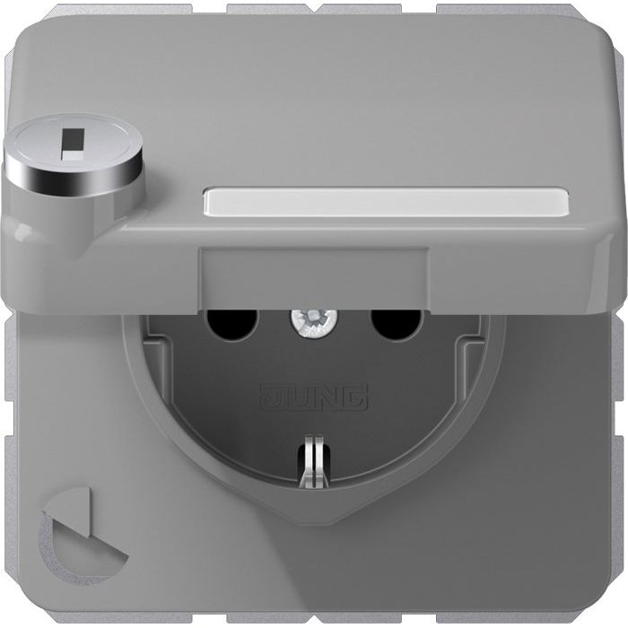 Jung - Steckdose SCHUKO-Steckdose 16A 250V CD 1520 NAKLSL GR m.Berührungsschutz
