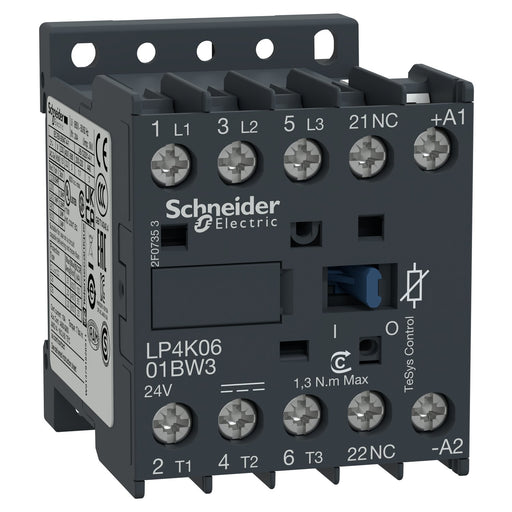 Schneider Electric - Leistungsschütz zum Schalten von Wechselstrom Schütz LP4K0601BW3 6A 24V GS 1,5W