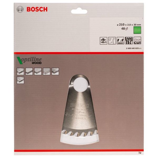 Bosch - Kreissägeblatt PRO Wood Kreissägeblatt, 2608640623 210 x 2,8 x 30 mm