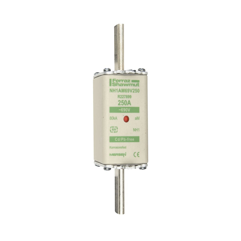 Mersen - Messersicherung Sicherungseinsatz NH aM NH1AM69V250 Gr.1 250A sfü KM − 3 Stück