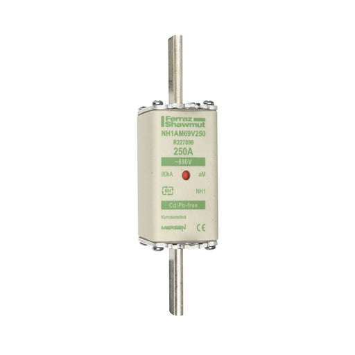 Mersen - Messersicherung Sicherungseinsatz NH aM NH1AM69V250 Gr.1 250A sfü KM − 3 Stück