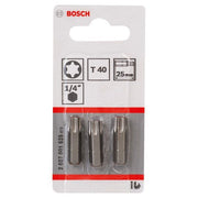 Bosch - Bit Schrauberbit Extra-Hart 2607001625 T40, 25 mm, 3er-Pack