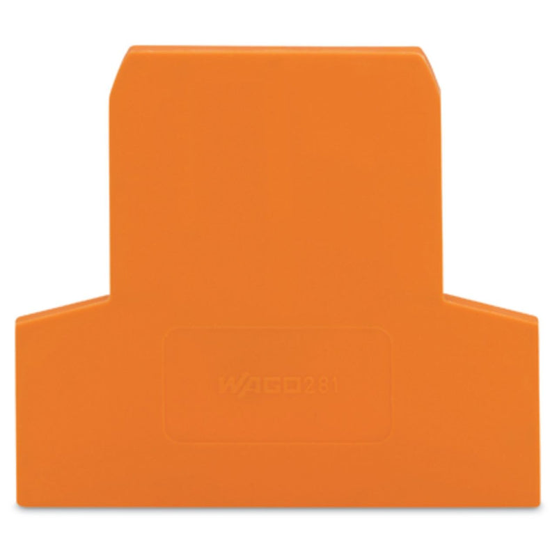 WAGO - Abschluss- und Zwischenplatte für Reihenklemme Abschlußplatte 281-309 2,5mm orange
