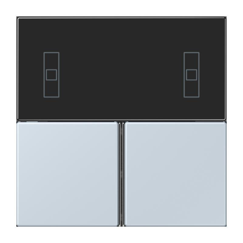 Jung - Abdeckung/Bedienelement für Installationsschalterprogramme Tastensatz 3fach LC 4093 TSA 209 outremer pale