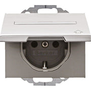 Berker - Steckdose SCHUKO-Steckdose alu 47487103 Deckel/Beschriftung