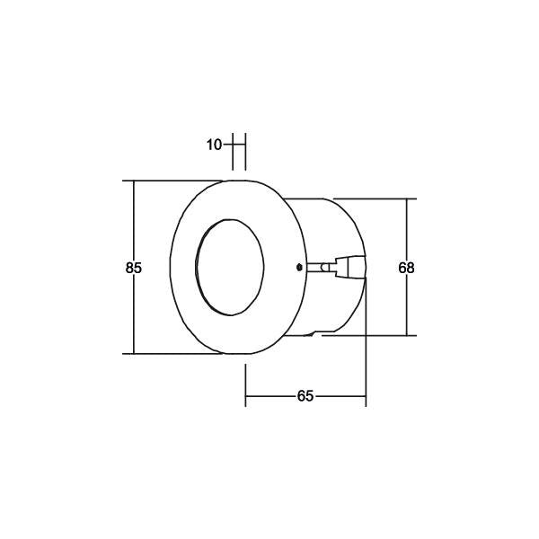 Brumberg Leuchten - Orientierungsleuchte LED-Wandeinbauleuchte 10141203 230V eds LF:ww