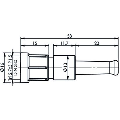 Telegärtner - Koax-Steckverbinder PH-Buchse schwarz G29 100024962 2-teilig, drehbar