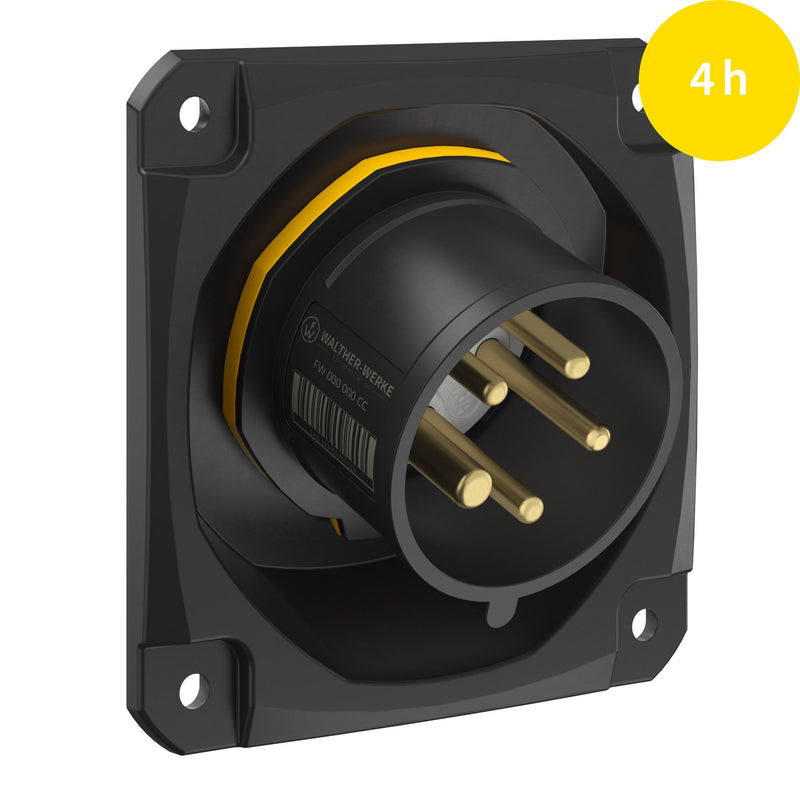 Walther Werke - CEE-Gerätestecker (IEC 60309) CEE NEO Anbaugerätestecker FW712504CC schräg 16A5P 4h IP54