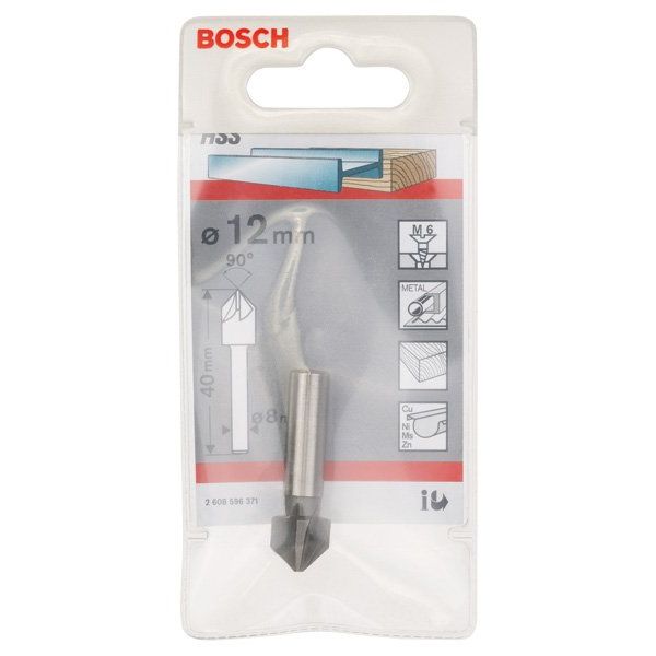 Bosch - Versenkbohrer PRO Steel HSS Kegelsenker, 2608596371 12 x 40 mm, M6