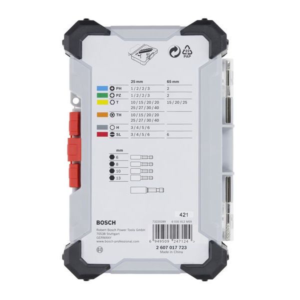 Bosch Power Tools - Werkzeugset Extra Hard 2607017723VE(43) Schrauberbit-Set