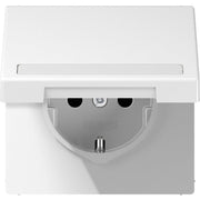 Jung - Abdeckung/Bedienelement für Installationsschalterprogramme Klappdeckel LS 1520 NAKLPL WW mit SCHUKO Topf