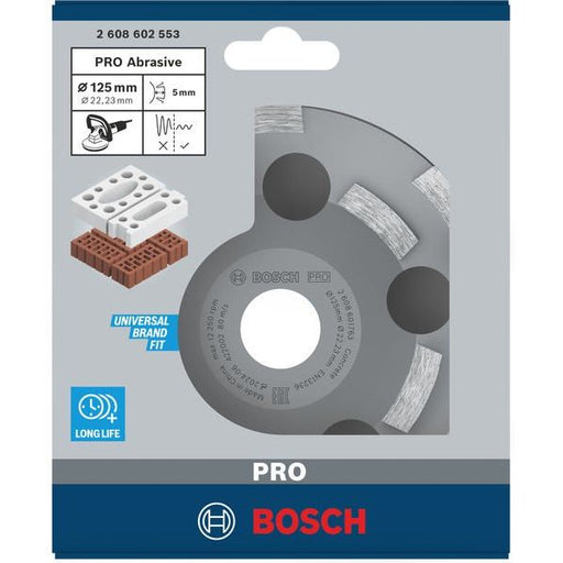 Bosch - Trenn-/Schleifscheibe PRO Abrasive Topfscheibe, 2608602553 50 x 125 mm 22,23 mm