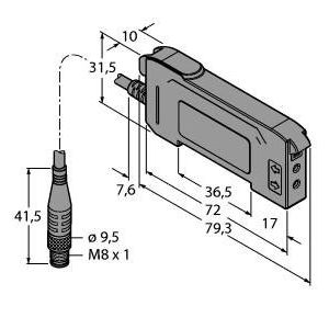 Turck - Lichtleitersensor/Lichtleiterverstärker Opto Sensor DF-G1-NS-Q3 Lichtleiter − 1 Stück