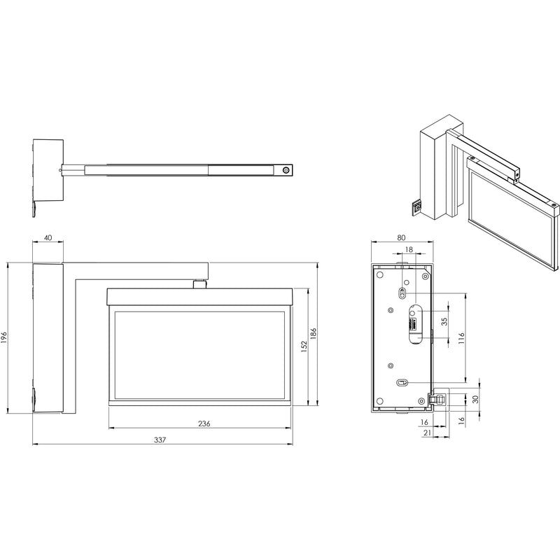 RP-Technik - Hinweisleuchte Sicherheitsleuchte AMWA408SC-AZ EB 8h