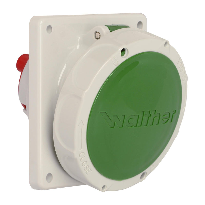 Walther Werke - CEE-Anbausteckdose (IEC 60309) Anbaudose schräg 32A 539402 4P >50-500V 2h IP67