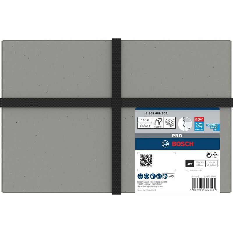 Bosch - Säbelsägeblatt PRO Pallet Repair S1135VFR 2608659009 Säbelsägeblatt 1,25 − 100 Stück