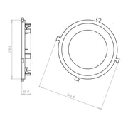 Kaiser - Zubehör/Ersatzteile für Leuchteneinbaugehäuse Frontteil HaloX 100 1281-04 DA 85 für Ortbeton − 10 Stück