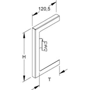 Niedax - Wandanschlussblende für Geräteeinbaukanal GK-Wandabschlussblende DWBL 170T100 WA links 211x100mm