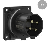 Walther Werke - CEE-Gerätestecker (IEC 60309) CEE NEO Anbaugerätestecker FW610401CC gerade 16A 4P 1h − 10 Stück