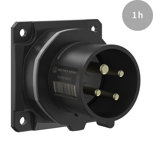 Walther Werke - CEE-Gerätestecker (IEC 60309) CEE NEO Anbaugerätestecker FW610401CC gerade 16A 4P 1h − 10 Stück