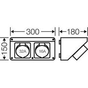 Hensel - Pultsystem Mi Connection Box Mi CB 12 32A,5p,400V,6h