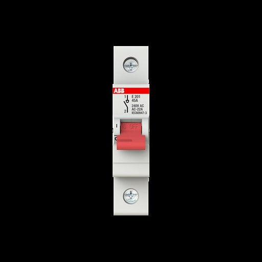 ABB Stotz S&J - Schalter für Reiheneinbau Trennschalter E201/45G Schaltgriff grau