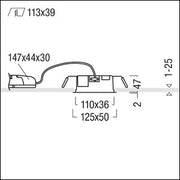 Zumtobel Group - Decken-/Wandleuchte LED-Einbauleuchte SUI DF3 #60210980 3000K