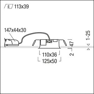 Zumtobel Group - Decken-/Wandleuchte LED-Einbauleuchte SUI DF3 #60210980 3000K