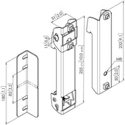 Vogels - Zubehör/Ersatzteile für Unterhaltungselektronik Montage-KIT PLS8001 sw f.PLM8030