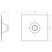Kaiser - Zubehör/Ersatzteile für Dose/Gehäuse für Montage in der Wand/Decke Rohrmanschette 9089-52 D50-75mm Vlies-Butyl