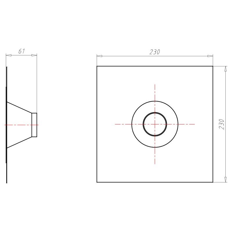 Kaiser - Zubehör/Ersatzteile für Dose/Gehäuse für Montage in der Wand/Decke Rohrmanschette 9089-52 D50-75mm Vlies-Butyl