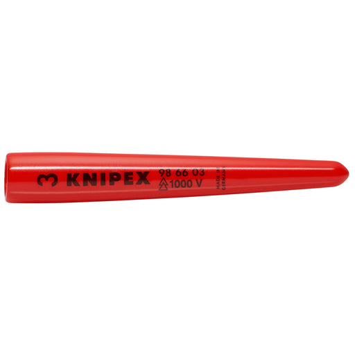 Knipex - Verschlusskappe für Kabelschutzrohre für Erdverlegung Aufsteck-Tülle 98 66 03 konisch 80 mm