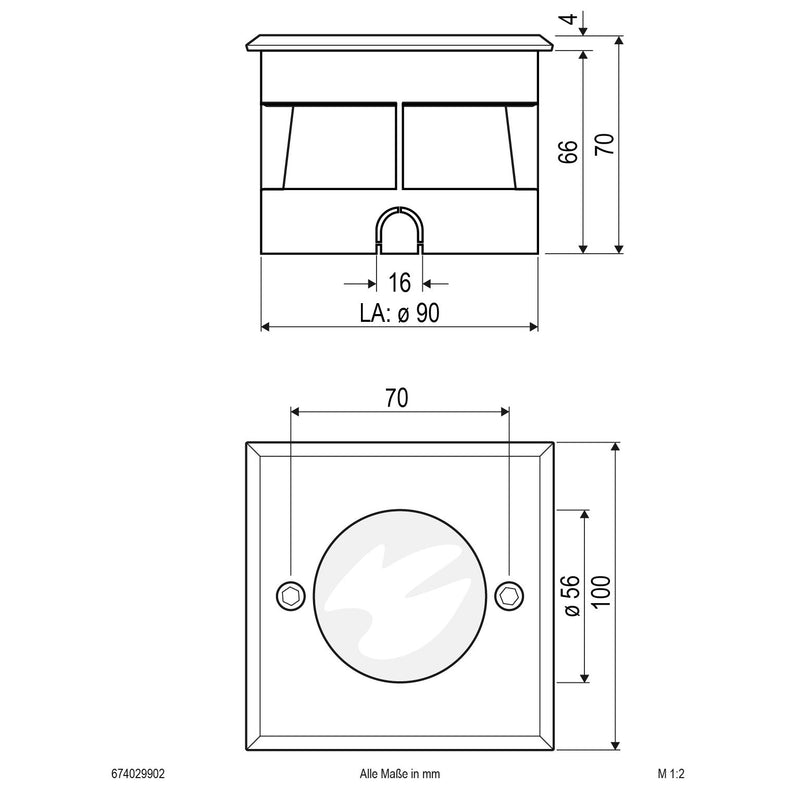 EVN Lichttechnik - Bodeneinbauleuchte LED-Bodeneinbauleuchte 674029902 IP67 RGB
