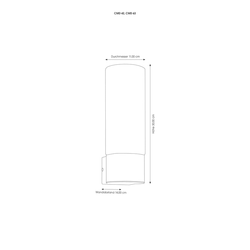 CMD Creativ - Decken-/Wandleuchte Wandleuchte 43 Edelstahl,E27