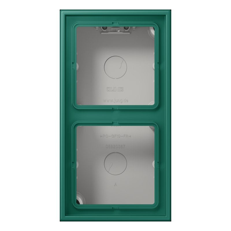 Jung - Aufputzgehäuse für Unterputzgerät Aufputz-Kappe 2fach LC 582 A 216 vert anglais (32040)