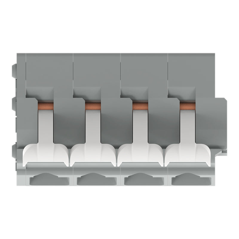 WAGO - Leiterplattenklemme 257-404 Drücker,2,5 mm²,grau − 55 Stück