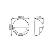 ESYLUX - Bewegungsmelder/Präsenzmelder komplett Wand-Bewegungsmelder MD-W 200i schwarz 200° <12m fernbedien