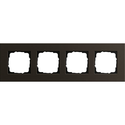Gira - Abdeckrahmen 4-fach 0214127 aluminium raun