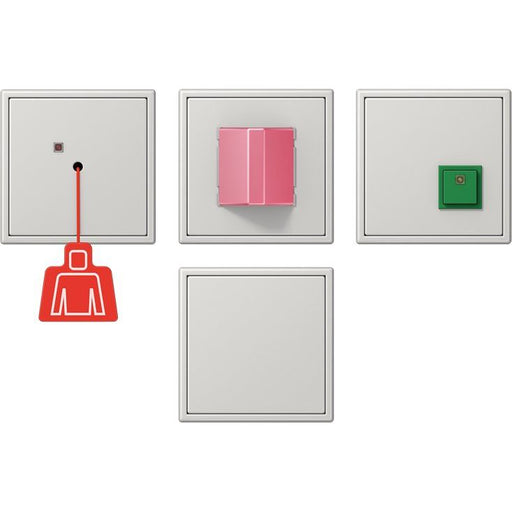 Jung - Behindertenelement für Installationsschalterprogramme Notrufset lgr NRS LS 0834 LG kompl.mit Rahmen