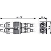 Telegärtner - LWL-Steckverbinder STX IP20 SC-RJ-Stecker 100007588 MM