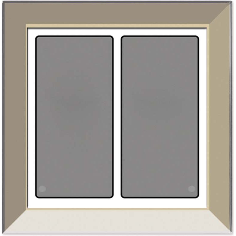 Issendorff - Bussystem-Tastsensor Glas-Tastenfeld LCN - GTS2C 2 Tasten, champagner