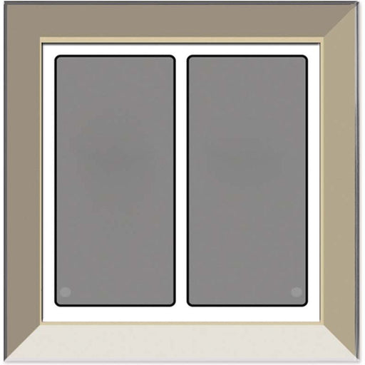Issendorff - Bussystem-Tastsensor Glas-Tastenfeld LCN - GTS2C 2 Tasten, champagner