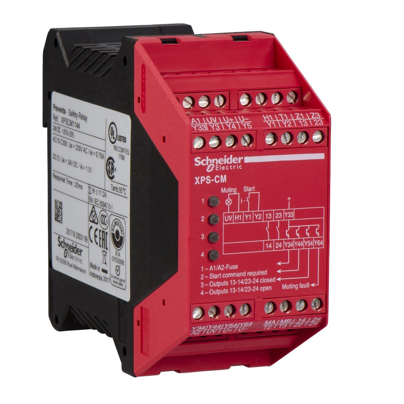 Schneider Electric - Gerät zur Überwachung von sicherheitsgerichteten Stromkreisen Lichtschranken-Modul XPSCM1144 24V DC