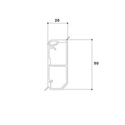 GGK - Sockelleistenkanal komplett SL-Unter-u.Obert. 20x50 C 112454 20x50 C alp − 2 Meter