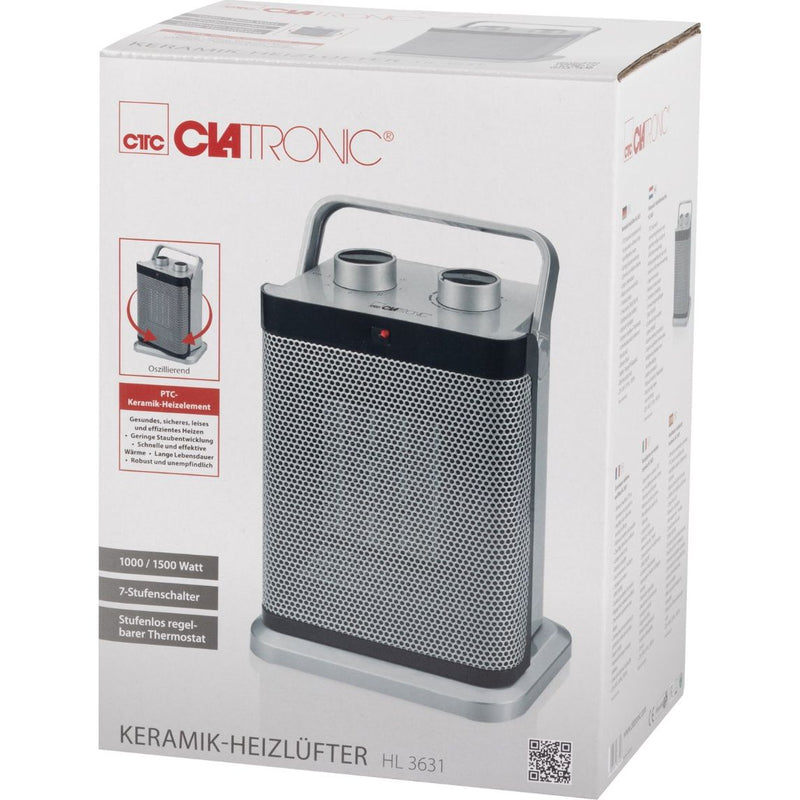 CLATRONIC - Mobiler elektrischer Lufterhitzer Keramik-Heizlüfter CTC HL 3631 si