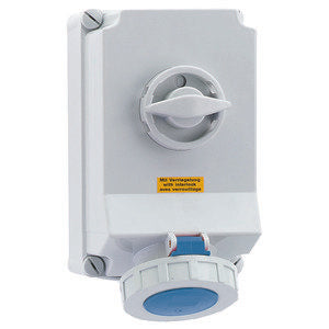 Bals Elektrotech - CEE-Steckdose abschaltbar, abgesichert (IEC 60309) Wandsteckdose abschaltbar 16606 verriegelt 63A 3p 2