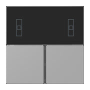 Jung - Abdeckung/Bedienelement für Installationsschalterprogramme Tastensatz 3fach LC 4093 TSA 204 gris moyen