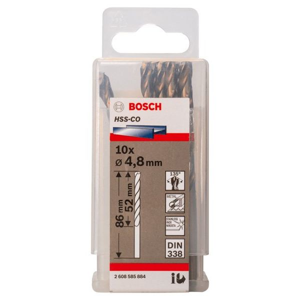 Bosch - Bohrer PRO Stainless Steel HSS-Co 2608585884 Spiralbohrer 4,8 x