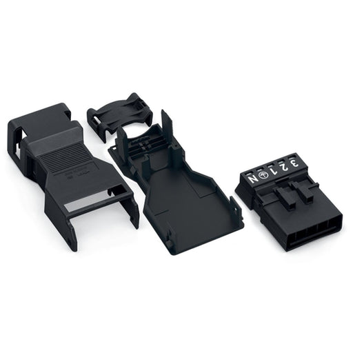 WAGO - Steckverbinder für steckbare Gebäudeinstallation Stecker 890-115 5-polig,1,5qmm sw − 50 Stück